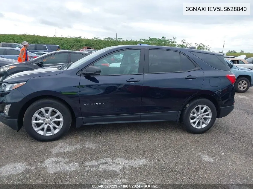 2020 Chevrolet Equinox Fwd Ls VIN: 3GNAXHEV5LS628840 Lot: 40529229