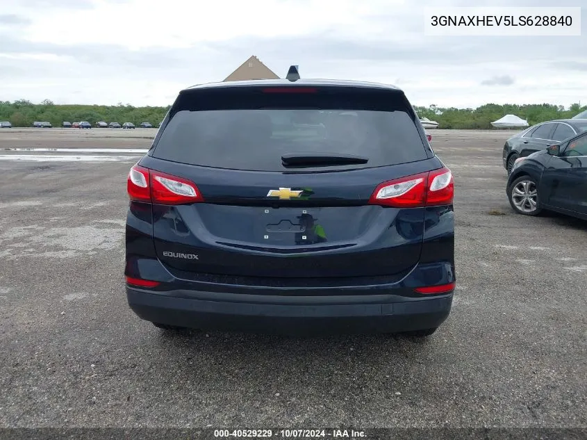 2020 Chevrolet Equinox Fwd Ls VIN: 3GNAXHEV5LS628840 Lot: 40529229