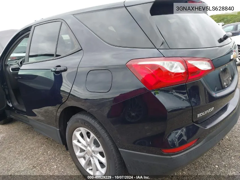 2020 Chevrolet Equinox Fwd Ls VIN: 3GNAXHEV5LS628840 Lot: 40529229