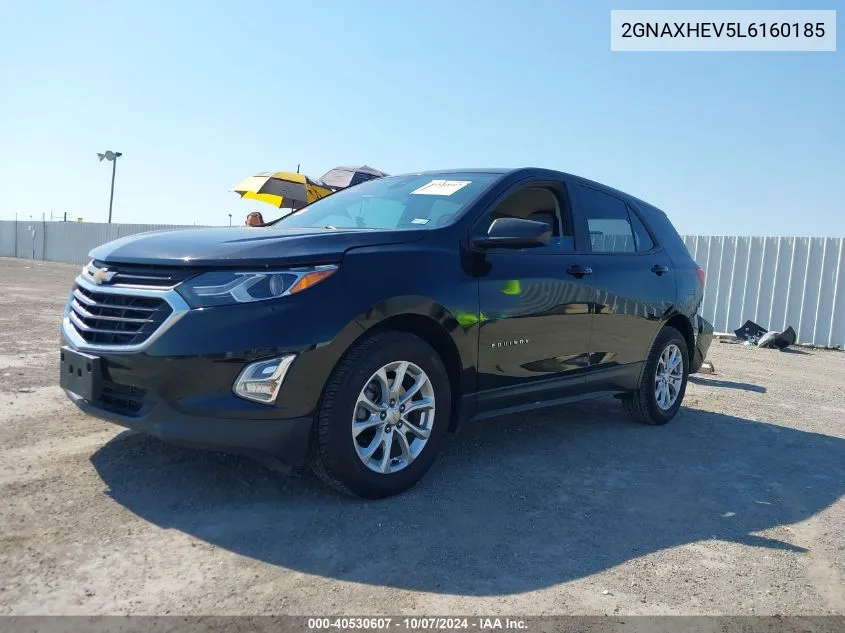 2020 Chevrolet Equinox Fwd Ls VIN: 2GNAXHEV5L6160185 Lot: 40530607