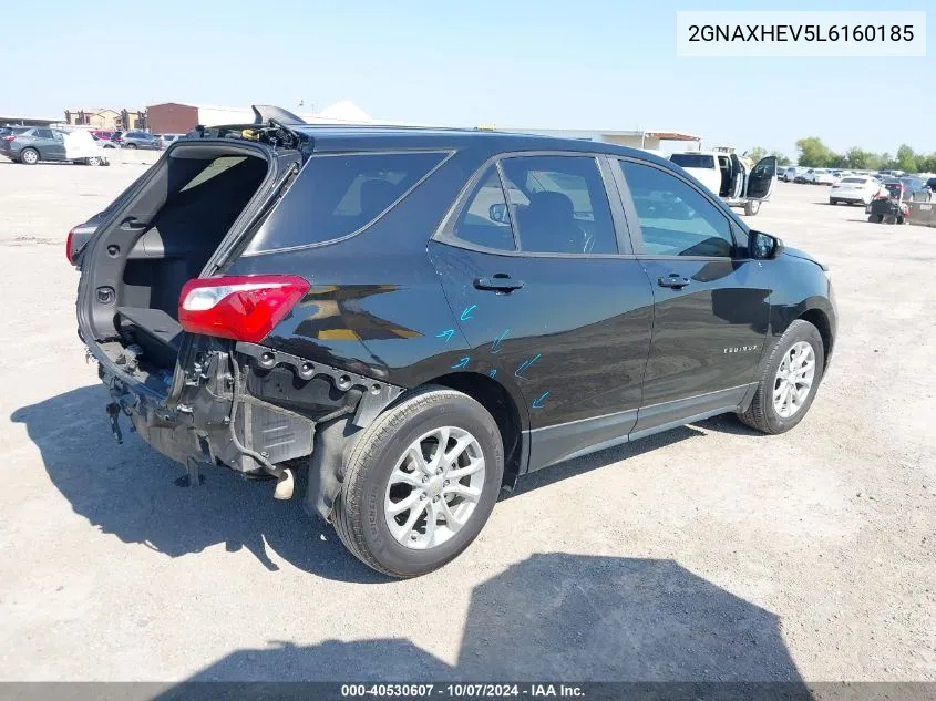 2020 Chevrolet Equinox Fwd Ls VIN: 2GNAXHEV5L6160185 Lot: 40530607