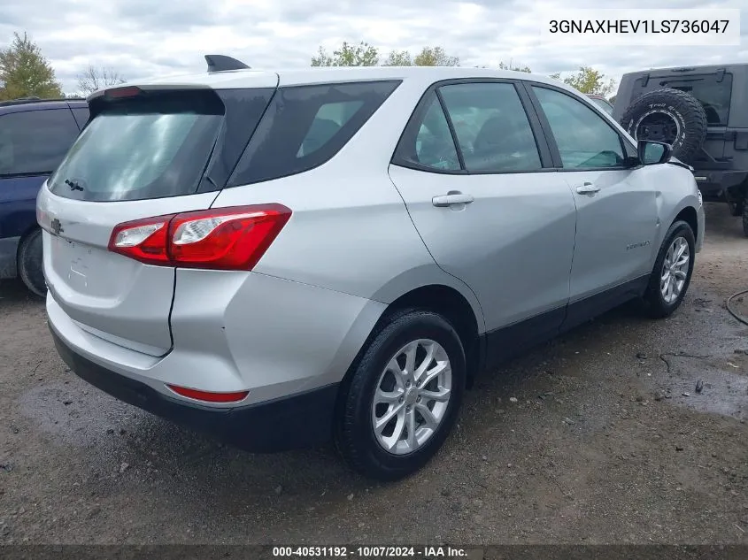 2020 Chevrolet Equinox Fwd Ls VIN: 3GNAXHEV1LS736047 Lot: 40531192