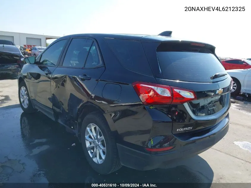 2020 Chevrolet Equinox Fwd Ls VIN: 2GNAXHEV4L6212325 Lot: 40531610