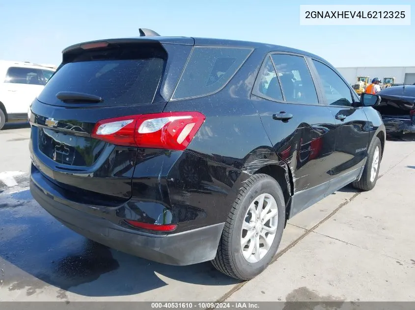 2020 Chevrolet Equinox Fwd Ls VIN: 2GNAXHEV4L6212325 Lot: 40531610