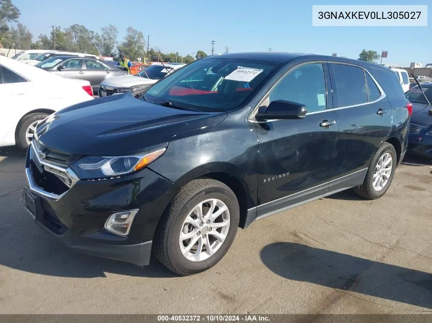 2020 Chevrolet Equinox Fwd Lt 1.5L Turbo VIN: 3GNAXKEV0LL305027 Lot: 40532372