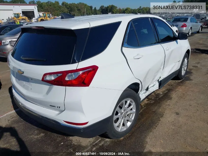 2020 Chevrolet Equinox Awd Lt 1.5L Turbo VIN: 3GNAXUEV7LS738331 Lot: 40537491