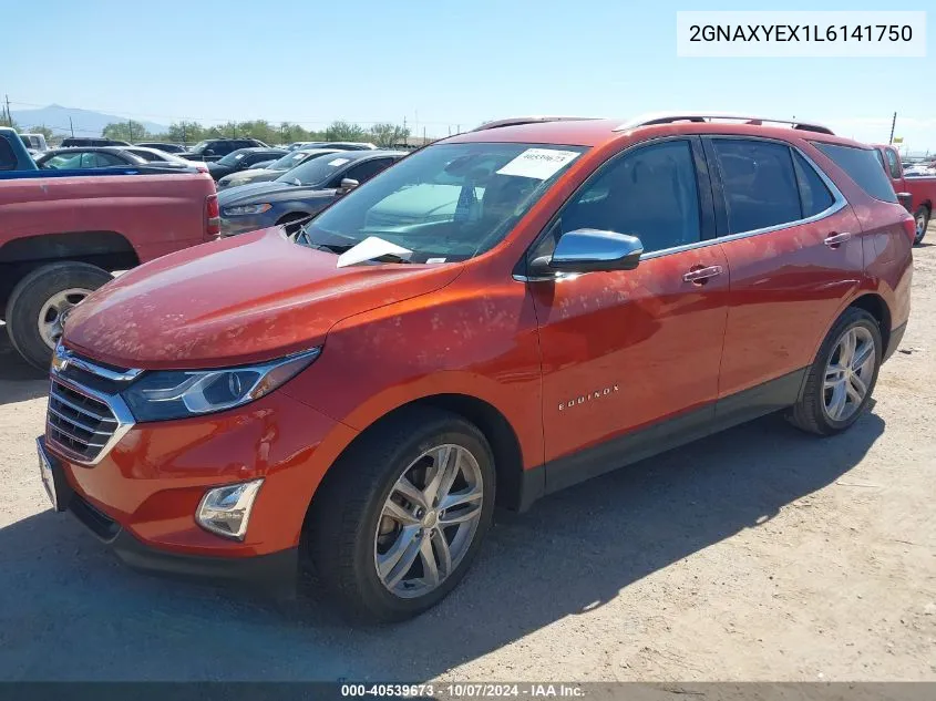 2020 Chevrolet Equinox Awd Premier 2.0L Turbo VIN: 2GNAXYEX1L6141750 Lot: 40539673