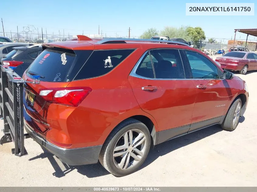 2020 Chevrolet Equinox Awd Premier 2.0L Turbo VIN: 2GNAXYEX1L6141750 Lot: 40539673