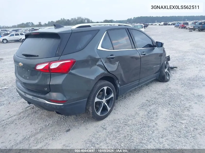 2020 Chevrolet Equinox Fwd Lt 2.0L Turbo VIN: 3GNAXLEX0LS562511 Lot: 40543697