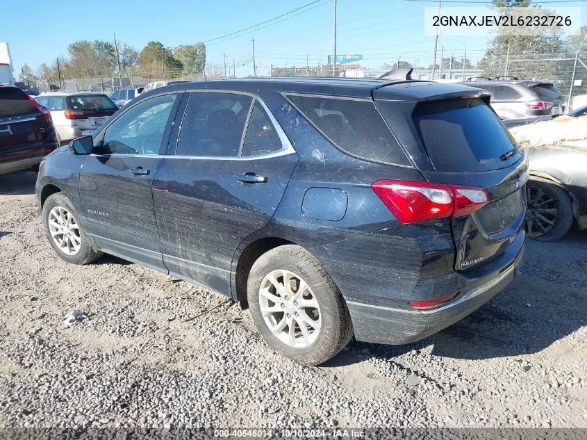 2020 Chevrolet Equinox Fwd 2Fl VIN: 2GNAXJEV2L6232726 Lot: 40545014