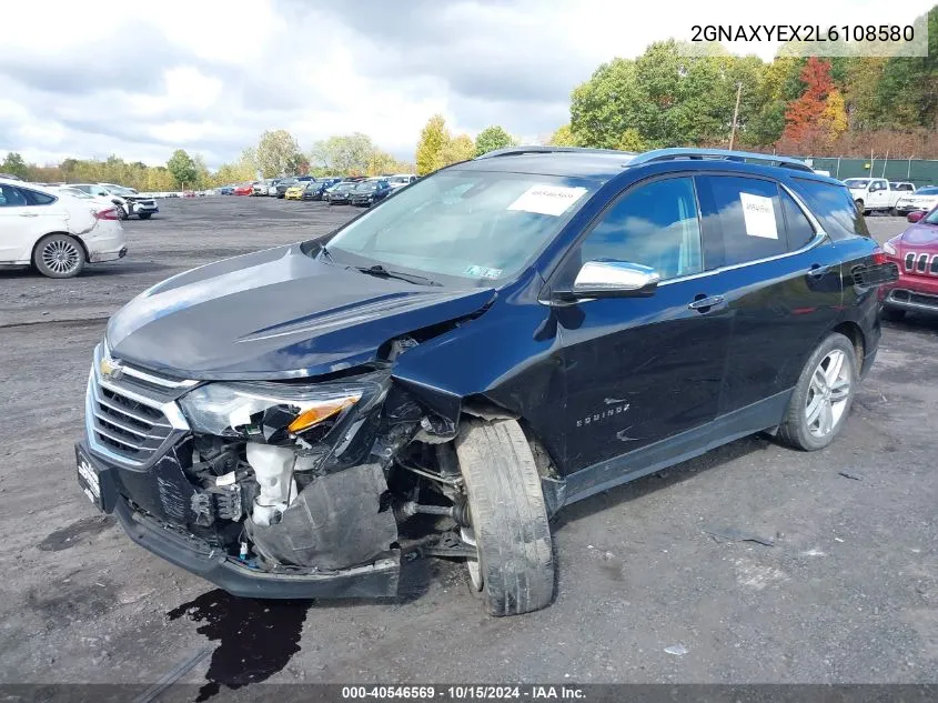 2020 Chevrolet Equinox Awd Premier 2.0L Turbo VIN: 2GNAXYEX2L6108580 Lot: 40546569