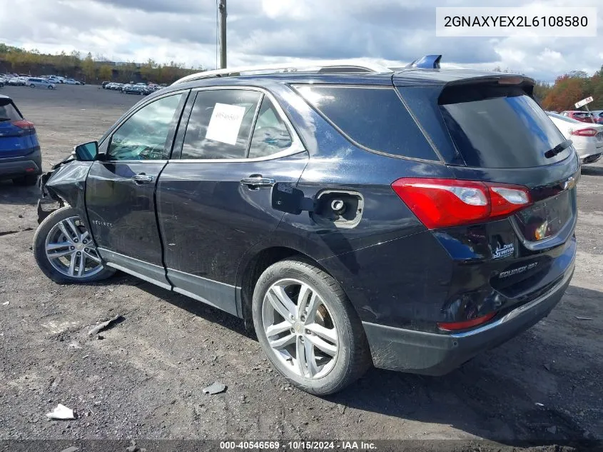 2020 Chevrolet Equinox Awd Premier 2.0L Turbo VIN: 2GNAXYEX2L6108580 Lot: 40546569