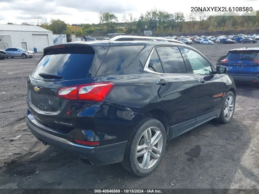 2020 Chevrolet Equinox Awd Premier 2.0L Turbo VIN: 2GNAXYEX2L6108580 Lot: 40546569