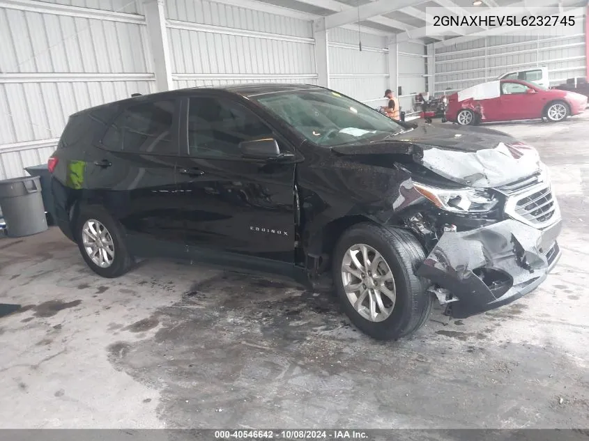 2020 Chevrolet Equinox Fwd Ls VIN: 2GNAXHEV5L6232745 Lot: 40546642