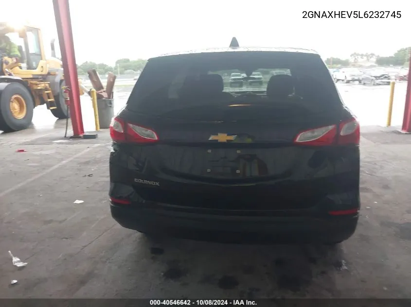 2020 Chevrolet Equinox Fwd Ls VIN: 2GNAXHEV5L6232745 Lot: 40546642