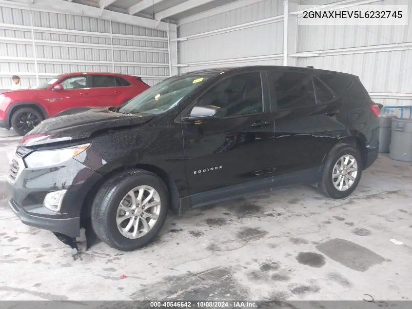 2020 Chevrolet Equinox Fwd Ls VIN: 2GNAXHEV5L6232745 Lot: 40546642