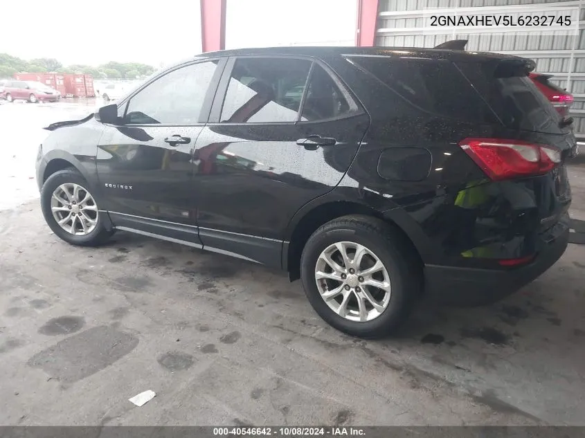 2020 Chevrolet Equinox Fwd Ls VIN: 2GNAXHEV5L6232745 Lot: 40546642