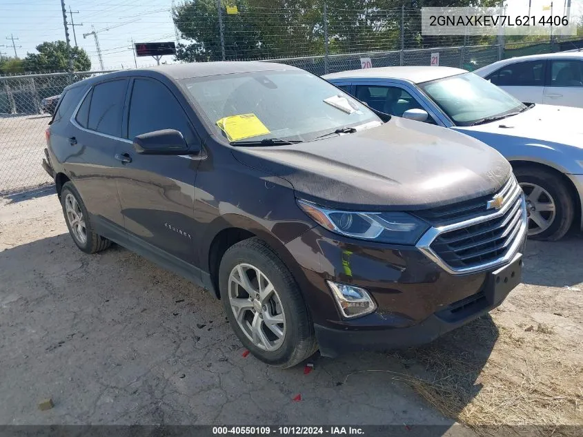 2020 Chevrolet Equinox Fwd Lt 1.5L Turbo VIN: 2GNAXKEV7L6214406 Lot: 40550109