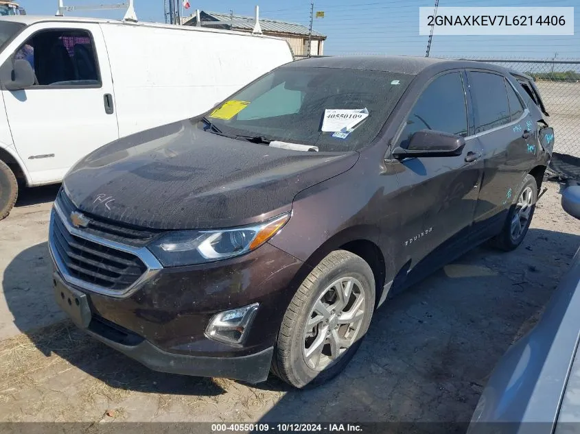 2020 Chevrolet Equinox Fwd Lt 1.5L Turbo VIN: 2GNAXKEV7L6214406 Lot: 40550109