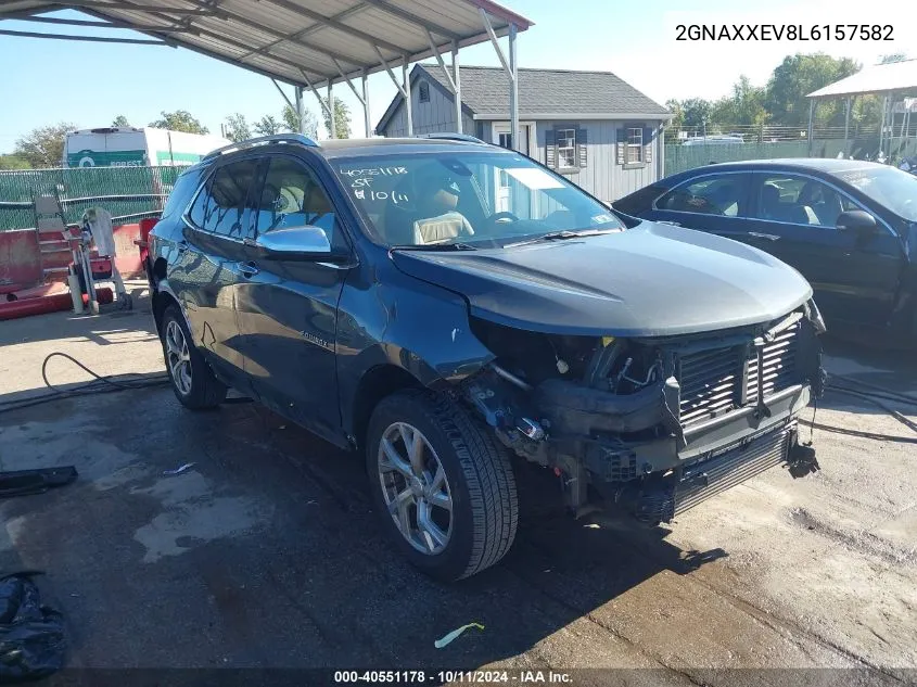 2020 Chevrolet Equinox Awd Premier 1.5L Turbo VIN: 2GNAXXEV8L6157582 Lot: 40551178