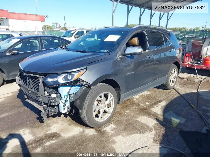 2020 Chevrolet Equinox Awd Premier 1.5L Turbo VIN: 2GNAXXEV8L6157582 Lot: 40551178