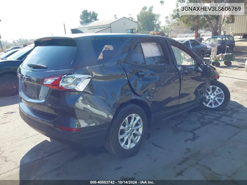 2020 Chevrolet Equinox Fwd Ls VIN: 3GNAXHEV3LS606769 Lot: 40553742