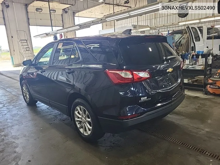 2020 Chevrolet Equinox Fwd Ls VIN: 3GNAXHEVXLS502490 Lot: 40555105