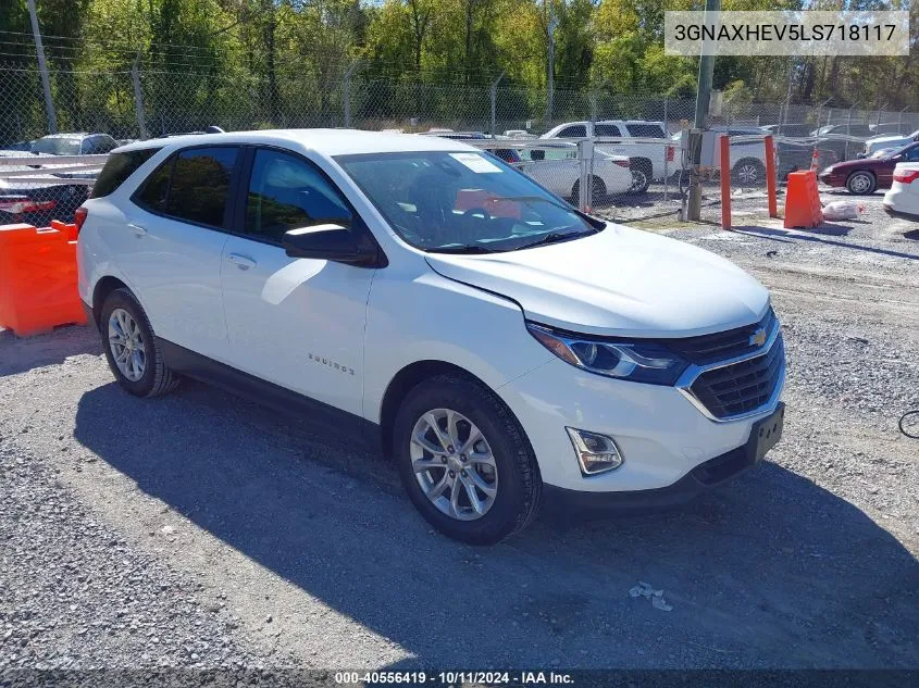 2020 Chevrolet Equinox Fwd Ls VIN: 3GNAXHEV5LS718117 Lot: 40556419