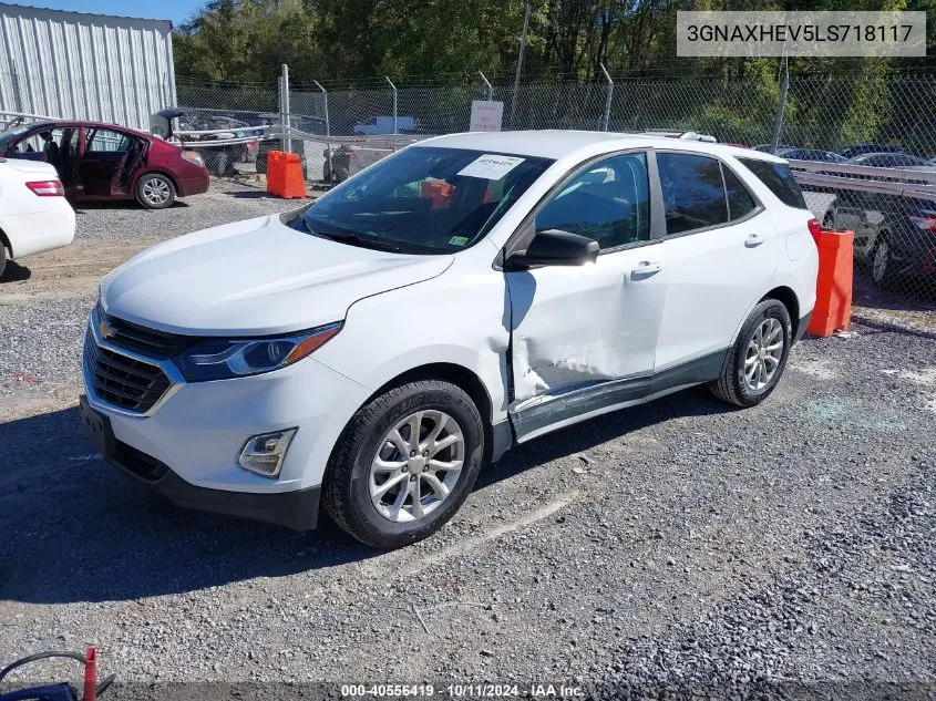 2020 Chevrolet Equinox Fwd Ls VIN: 3GNAXHEV5LS718117 Lot: 40556419