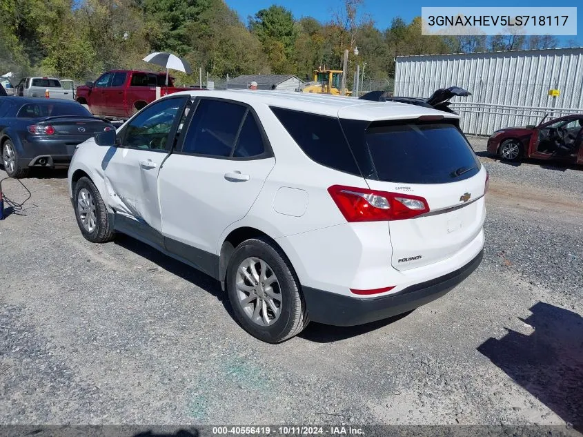 2020 Chevrolet Equinox Fwd Ls VIN: 3GNAXHEV5LS718117 Lot: 40556419