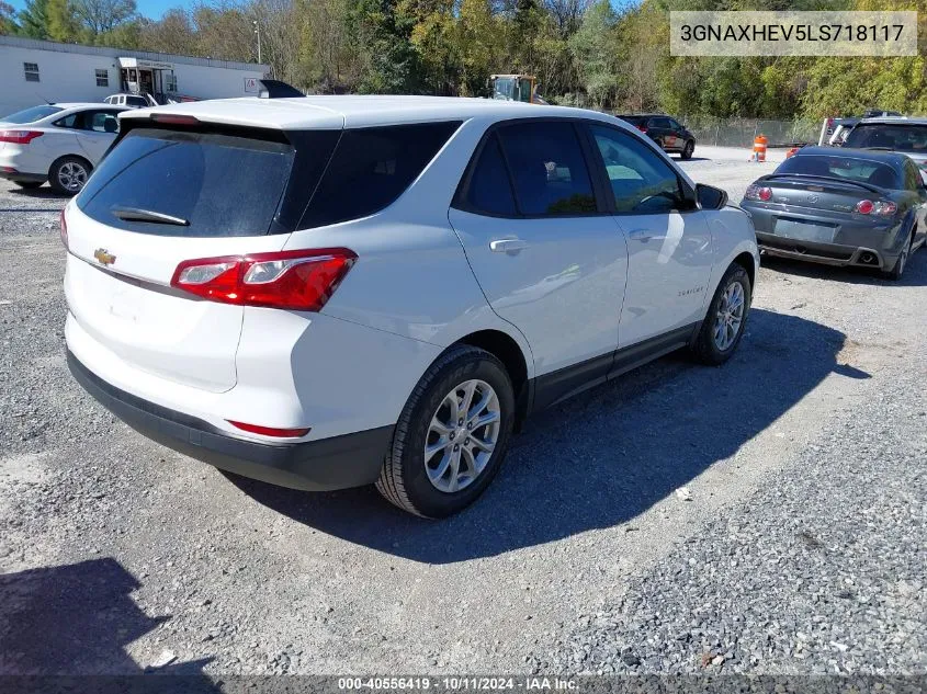 2020 Chevrolet Equinox Fwd Ls VIN: 3GNAXHEV5LS718117 Lot: 40556419