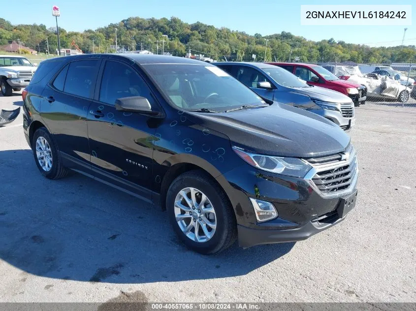 2020 Chevrolet Equinox Fwd Ls VIN: 2GNAXHEV1L6184242 Lot: 40557065