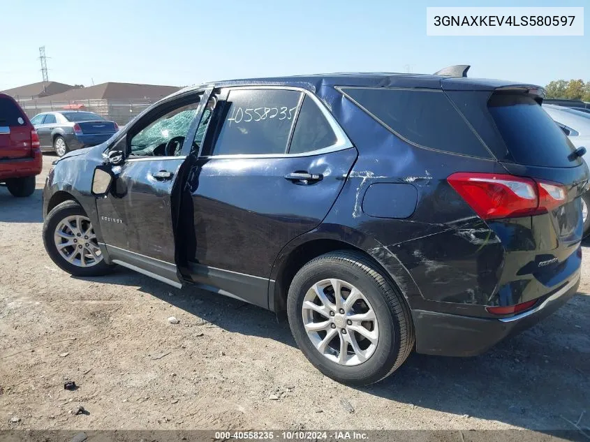 2020 Chevrolet Equinox Fwd Lt 1.5L Turbo VIN: 3GNAXKEV4LS580597 Lot: 40558235