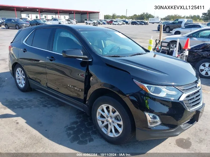 2020 Chevrolet Equinox Fwd Lt 1.5L Turbo VIN: 3GNAXKEVXLL125411 Lot: 40562384