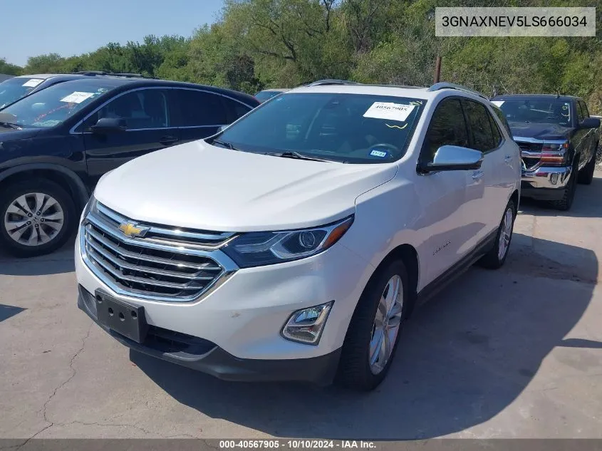 2020 Chevrolet Equinox Fwd Premier 1.5L Turbo VIN: 3GNAXNEV5LS666034 Lot: 40567905