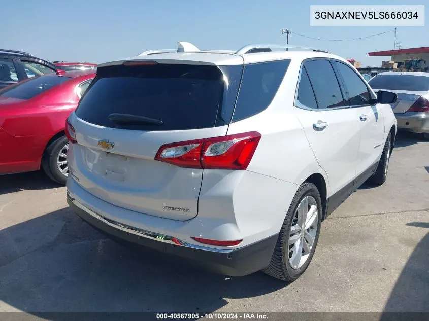 2020 Chevrolet Equinox Fwd Premier 1.5L Turbo VIN: 3GNAXNEV5LS666034 Lot: 40567905