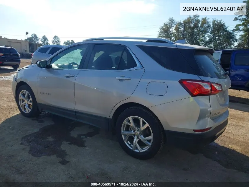 2020 Chevrolet Equinox Fwd Premier 1.5L Turbo VIN: 2GNAXNEV5L6240147 Lot: 40569571