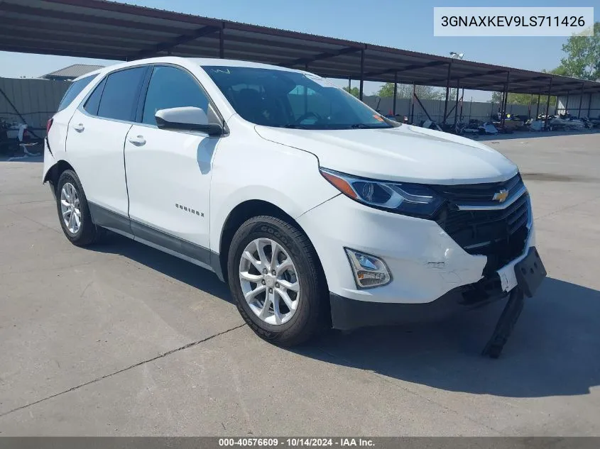 2020 Chevrolet Equinox Fwd Lt 1.5L Turbo VIN: 3GNAXKEV9LS711426 Lot: 40576609