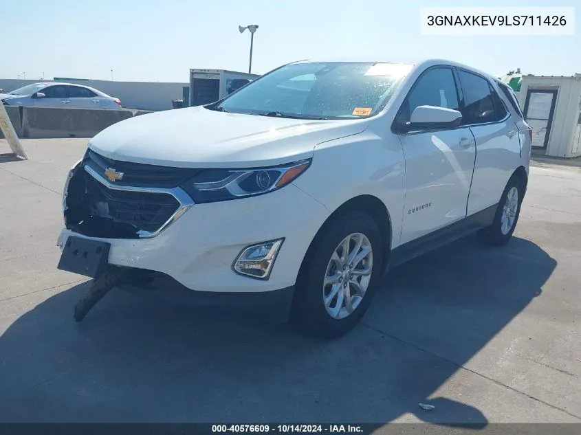 2020 Chevrolet Equinox Fwd Lt 1.5L Turbo VIN: 3GNAXKEV9LS711426 Lot: 40576609