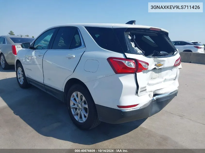 2020 Chevrolet Equinox Fwd Lt 1.5L Turbo VIN: 3GNAXKEV9LS711426 Lot: 40576609