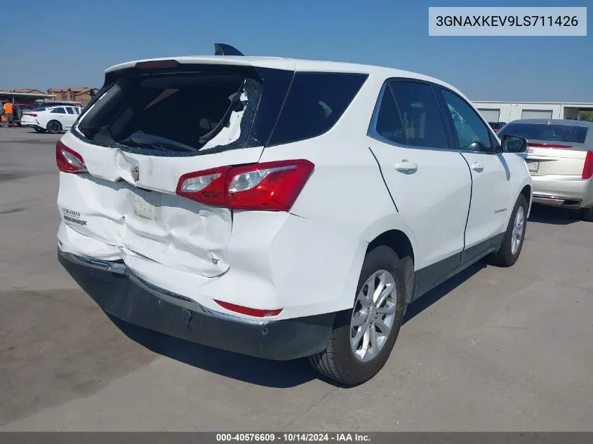 2020 Chevrolet Equinox Fwd Lt 1.5L Turbo VIN: 3GNAXKEV9LS711426 Lot: 40576609