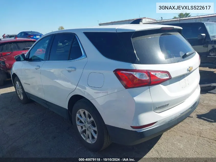 2020 Chevrolet Equinox Fwd 2Fl VIN: 3GNAXJEVXLS522617 Lot: 40579118