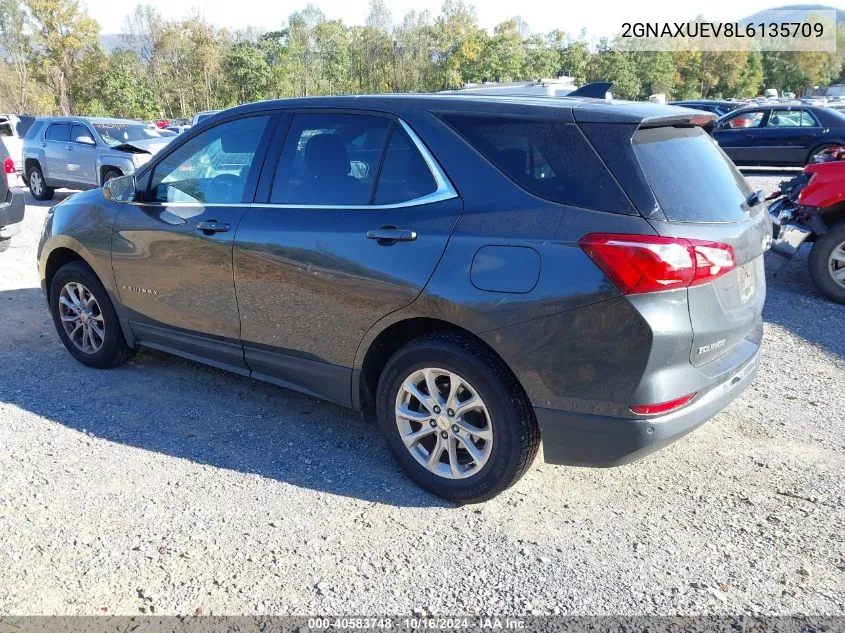 2020 Chevrolet Equinox Awd Lt 1.5L Turbo VIN: 2GNAXUEV8L6135709 Lot: 40583748