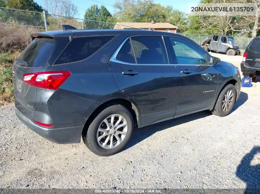 2020 Chevrolet Equinox Awd Lt 1.5L Turbo VIN: 2GNAXUEV8L6135709 Lot: 40583748