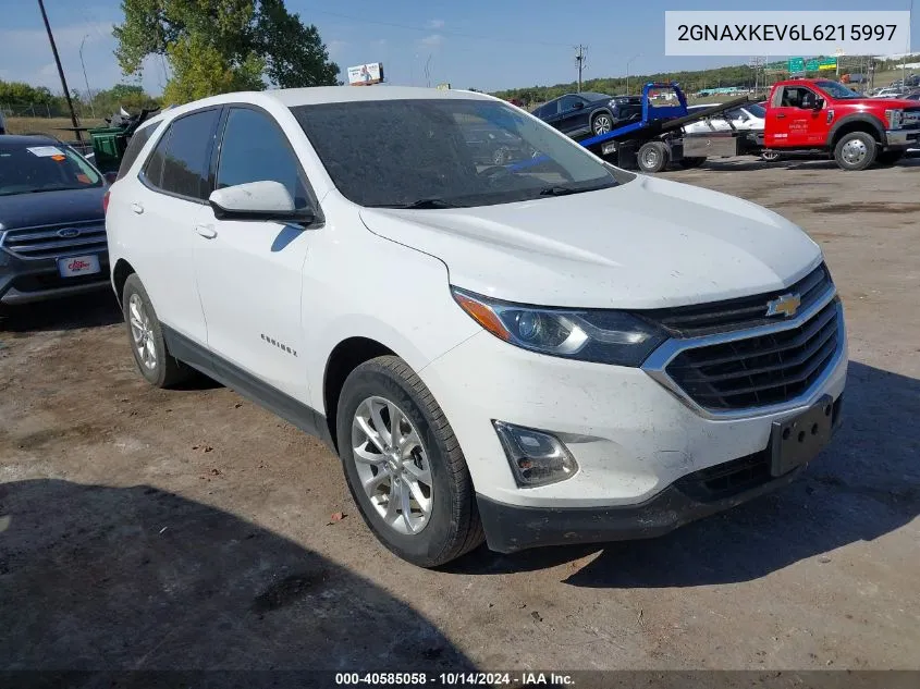 2020 Chevrolet Equinox Fwd Lt 1.5L Turbo VIN: 2GNAXKEV6L6215997 Lot: 40585058