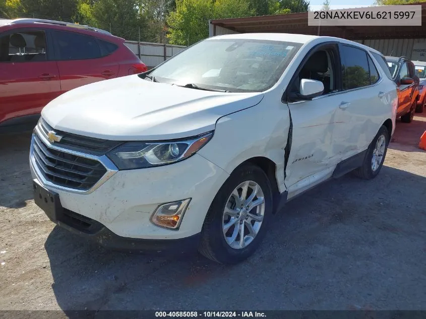 2020 Chevrolet Equinox Fwd Lt 1.5L Turbo VIN: 2GNAXKEV6L6215997 Lot: 40585058