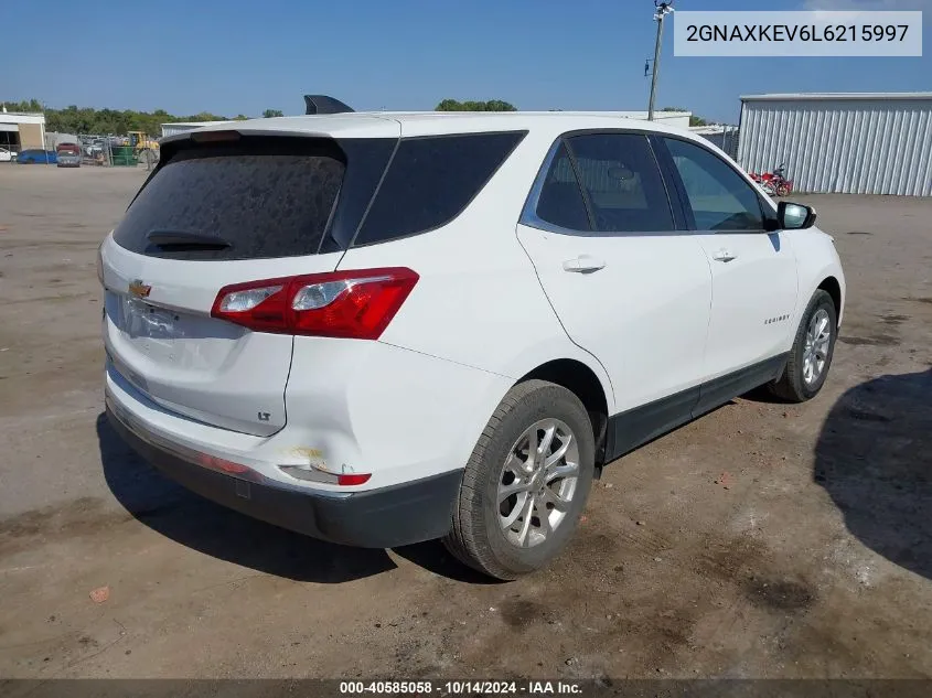 2020 Chevrolet Equinox Fwd Lt 1.5L Turbo VIN: 2GNAXKEV6L6215997 Lot: 40585058