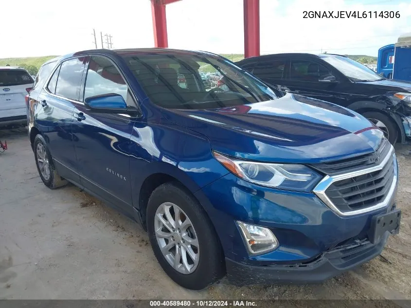 2020 Chevrolet Equinox Fwd 2Fl VIN: 2GNAXJEV4L6114306 Lot: 40589480