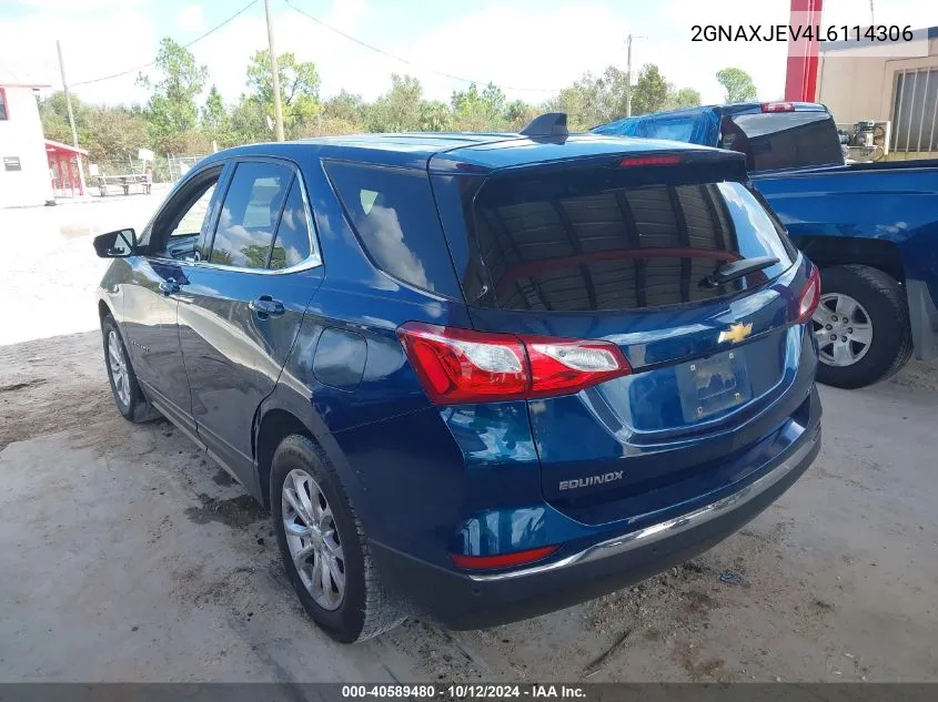 2020 Chevrolet Equinox Fwd 2Fl VIN: 2GNAXJEV4L6114306 Lot: 40589480