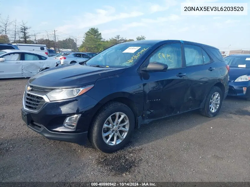 2020 Chevrolet Equinox VIN: 2GNAX5EV3L6203520 Lot: 40590942